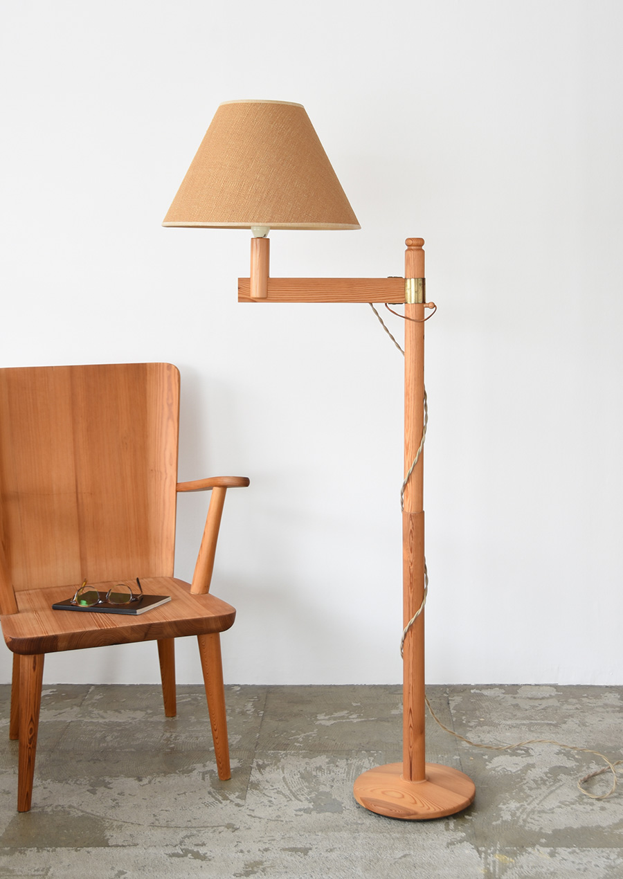 Göran Malmvall Arm Chair / Floor Lamp in Pine