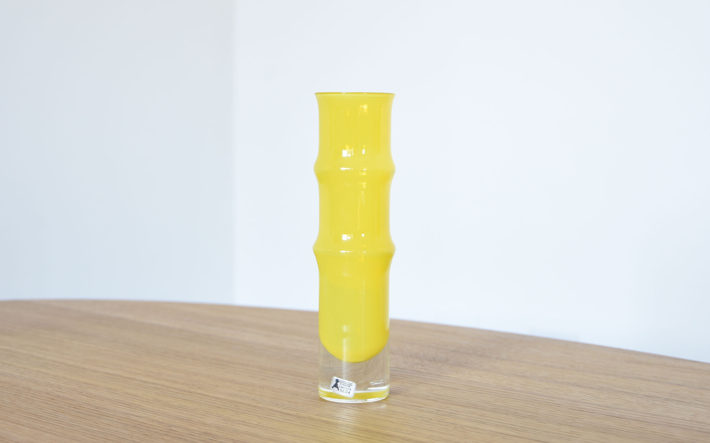 Sweden Åseda Vase スウェーデン製 Aseda（オーセダ）のイエローの花瓶
