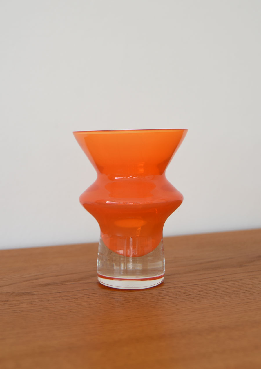 Sweden Åseda Vase スウェーデン製 Aseda（オーセダ）のオレンジの花瓶