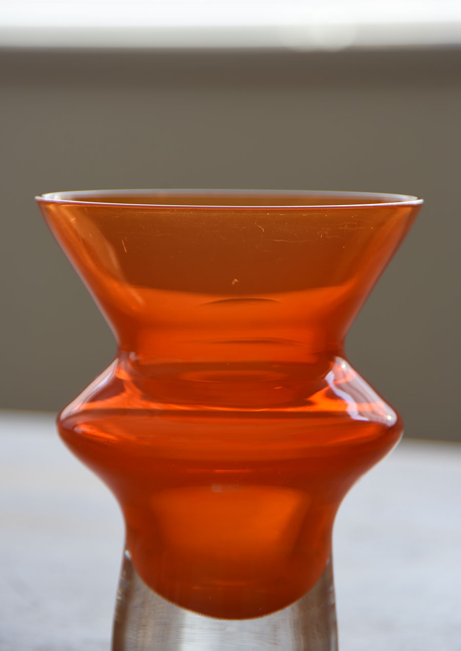 Sweden Åseda Vase スウェーデン製 Aseda（オーセダ）のオレンジの花瓶