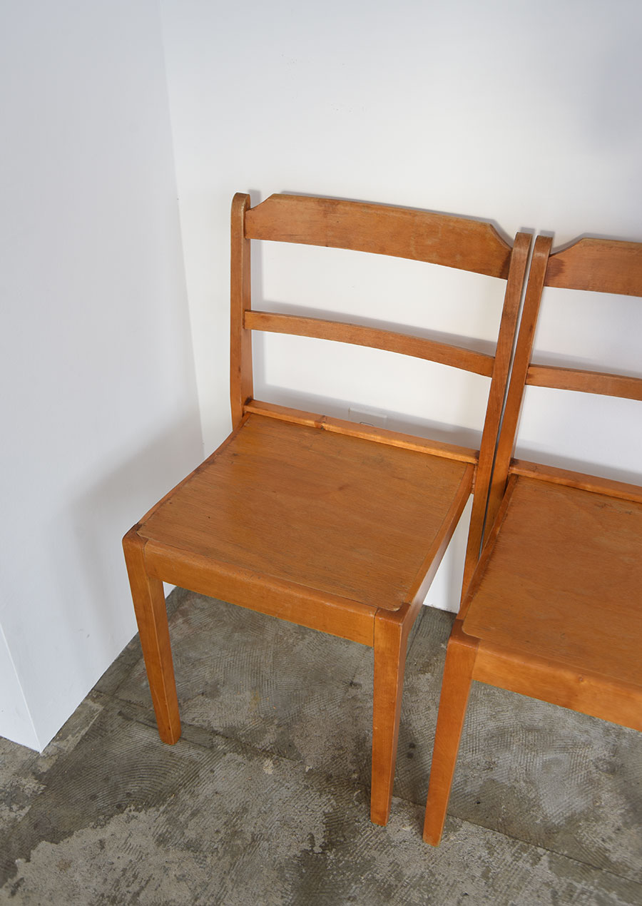 Swedish Stacking Chair in Birch 1960s スタッキングチェア