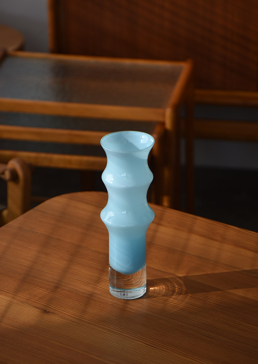 Bo Borgström “Bambu” Vase Milky Blue Åseda オーセダ 花瓶