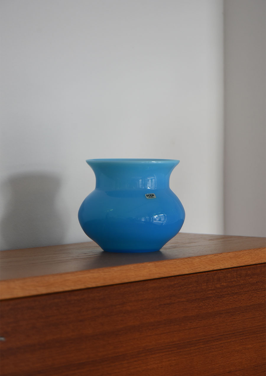 Erik Hoglund Turquoise Blue Vase H120 エリック・ホグラン 