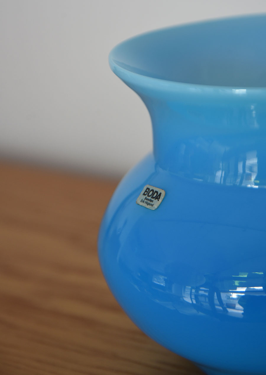 Erik Hoglund Turquoise Blue Vase H120 エリック・ホグラン 