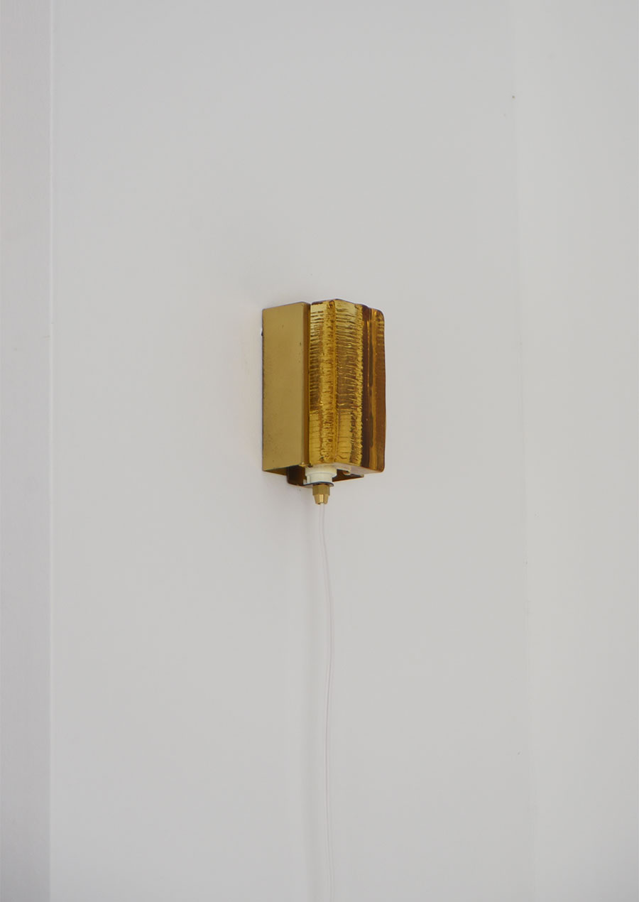 Amber Glass Wall Lamp by Vitrika Denmark