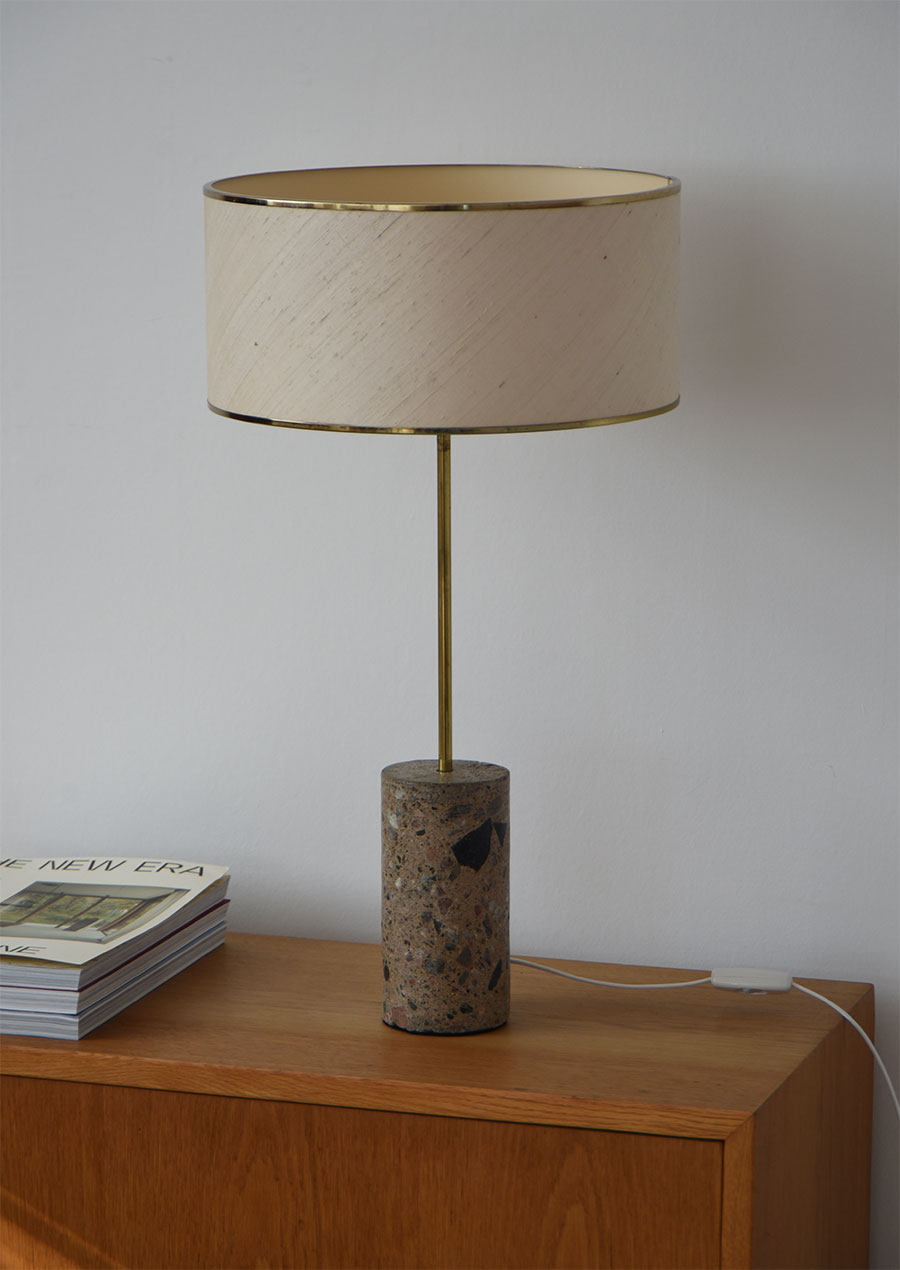 Terrazzo Table Lamp 1960s 人造大理石 デクスランプ