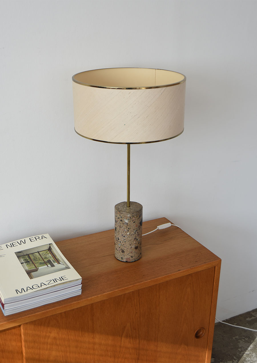 Terrazzo Table Lamp 1960s 人造大理石 デクスランプ