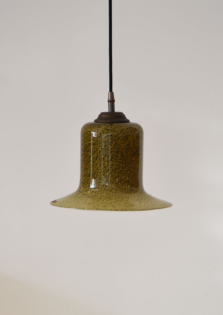 Gert Nyström Hand Blown Glass Pendant Lamp / Hyllinge 1950s-60s