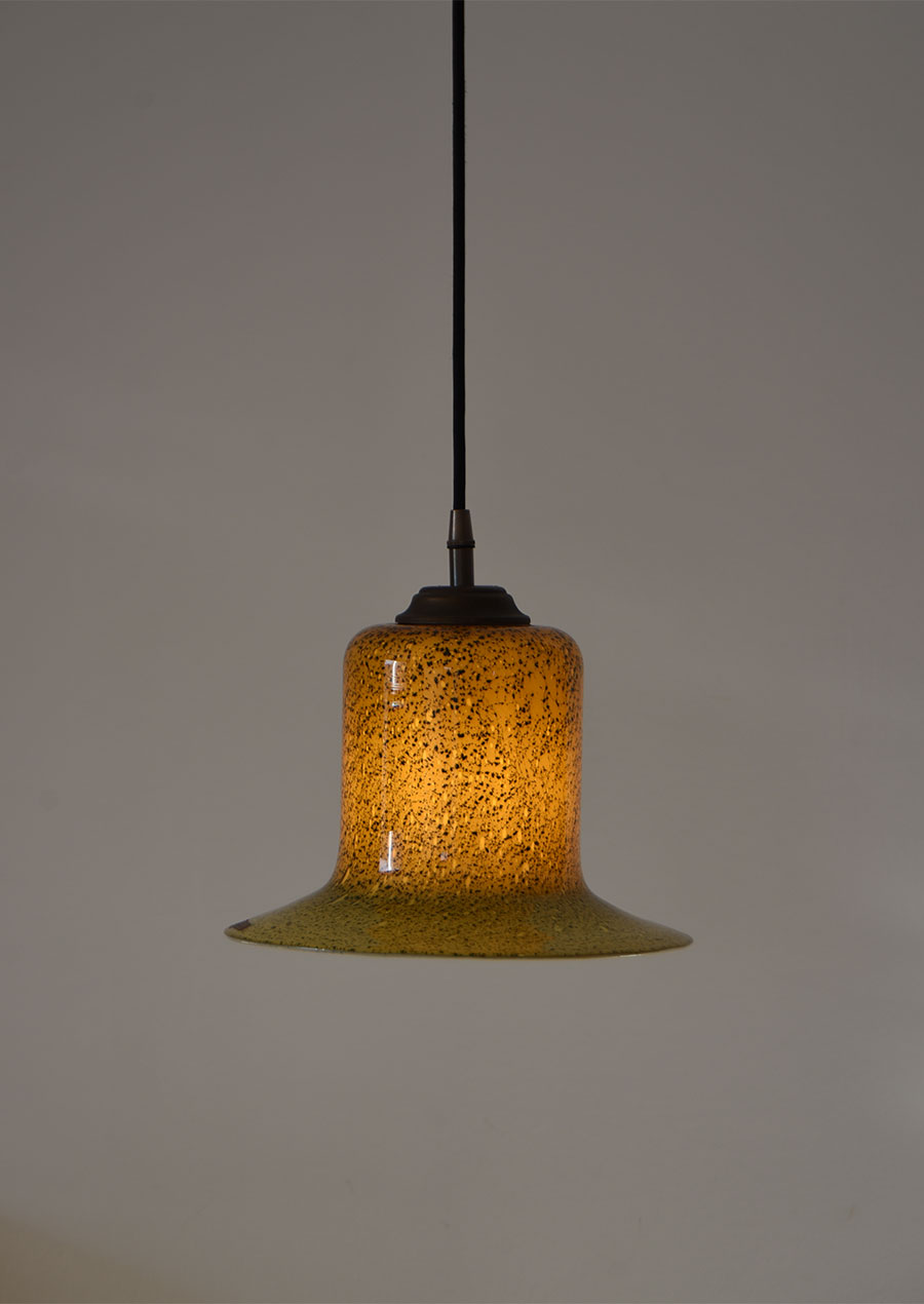 Gert Nyström Hand Blown Glass Pendant Lamp / Hyllinge 1950s-60s