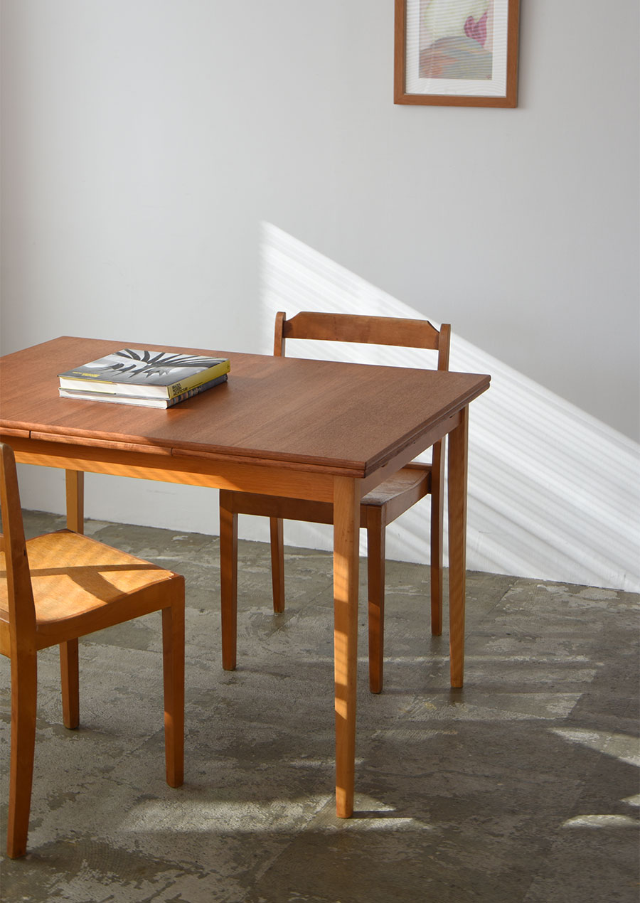 Swedish Dining Table in Teak and Beech 1100