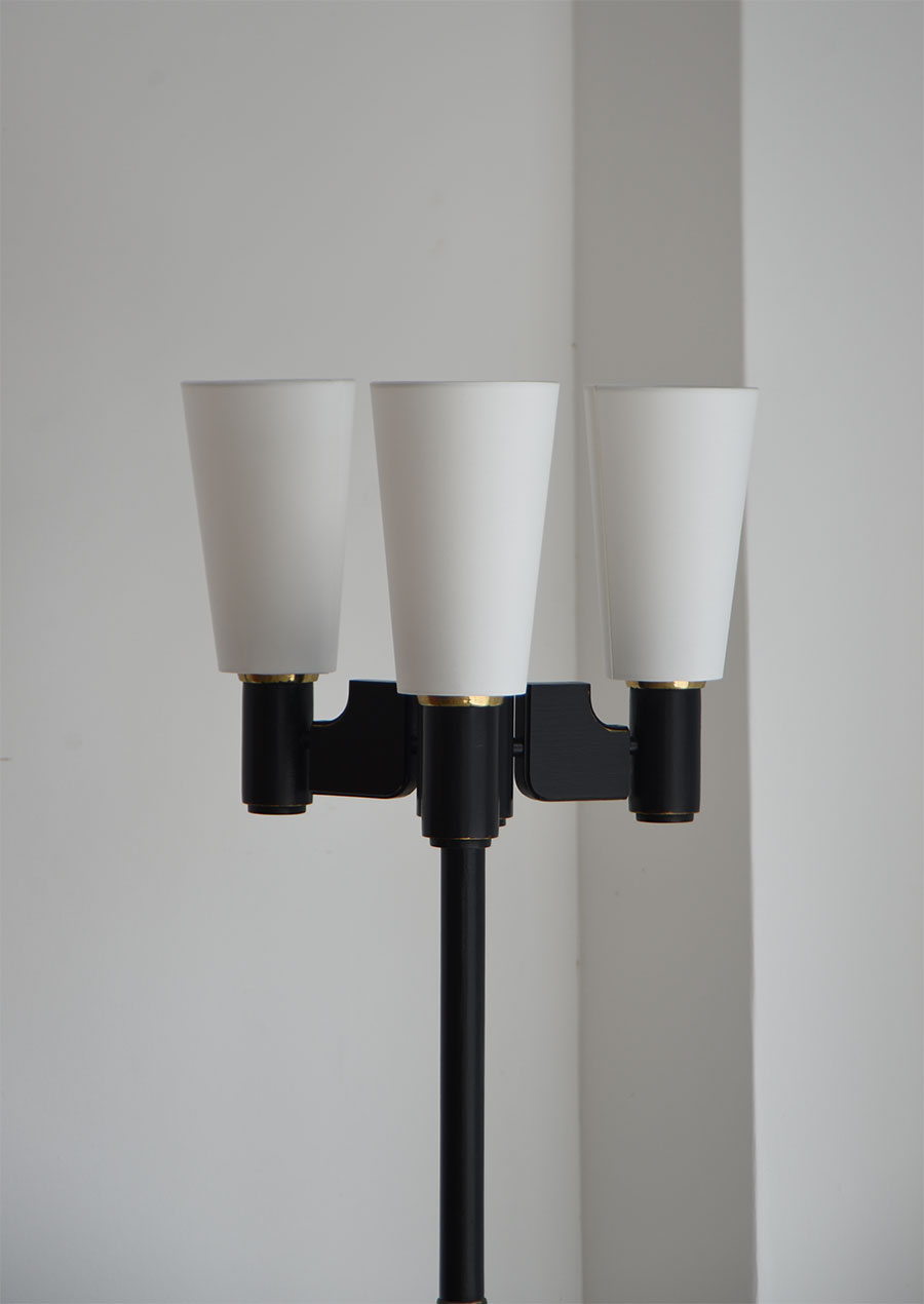 Black Painted Floor Lamp 1960s スウェーデン製 フロアランプ
