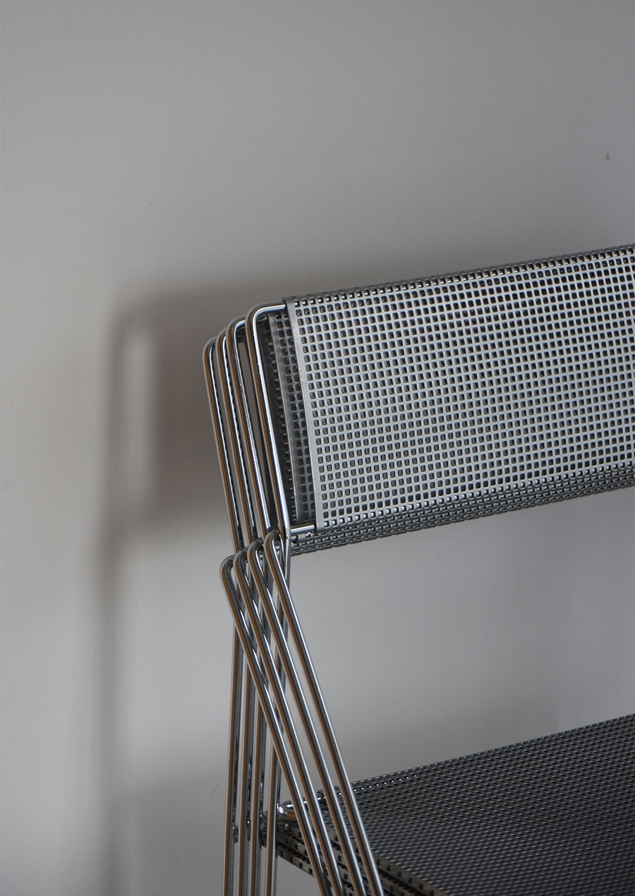 Niels-Jørgen Haugesen “X-line” Chair Silver / Bent Krogh Denmark