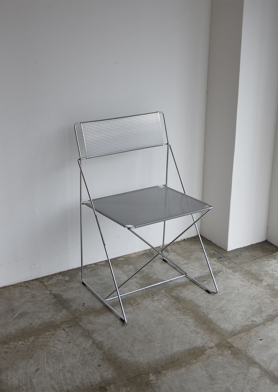 Niels-Jørgen Haugesen “X-line” Chair Silver / Bent Krogh Denmark