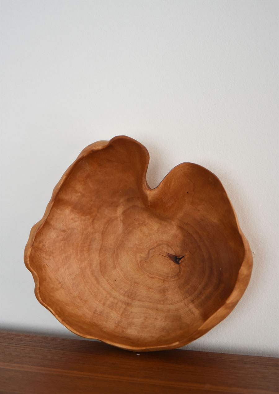 Wooden Bowl with Organic Shape