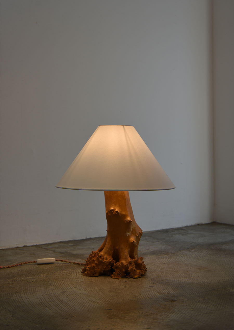 Burl Wood Table Lamp 1971 瘤 テーブルランプ