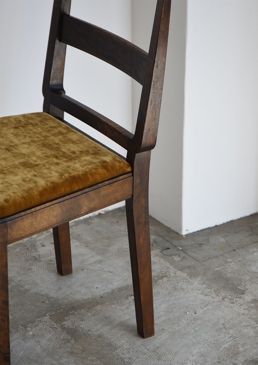 Art Deco Stained Birch Dining Chair 1930s