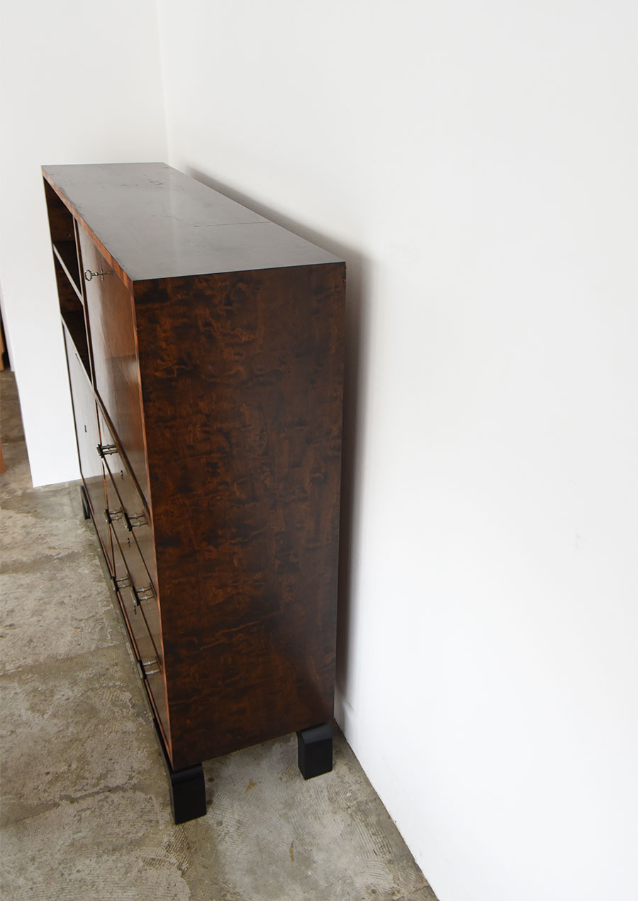 Art Deco Cabinet in Stained Birch 1930s