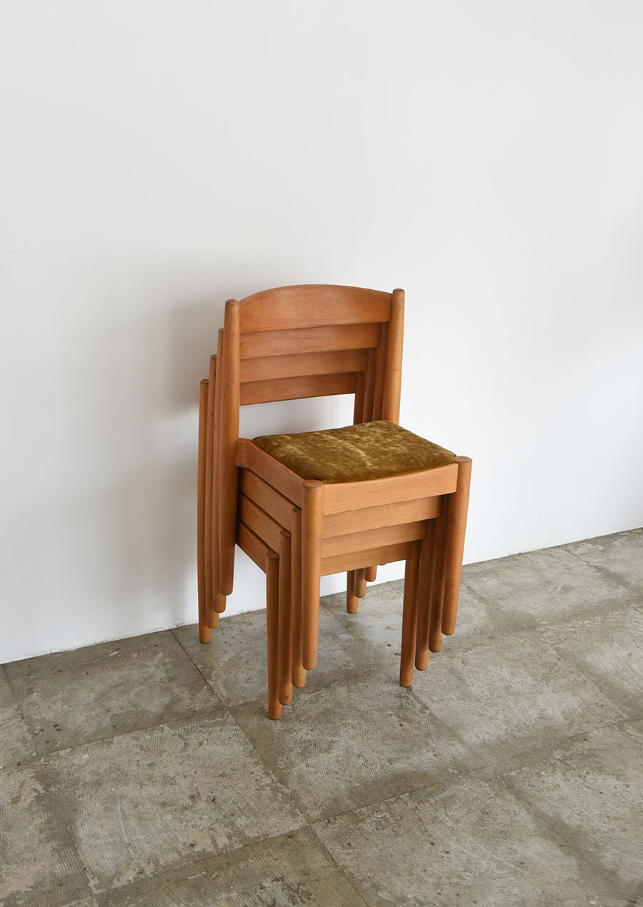 Stacking Chairs by E.K. Agustsson for Bjärnums Möbelfabriker 1960s