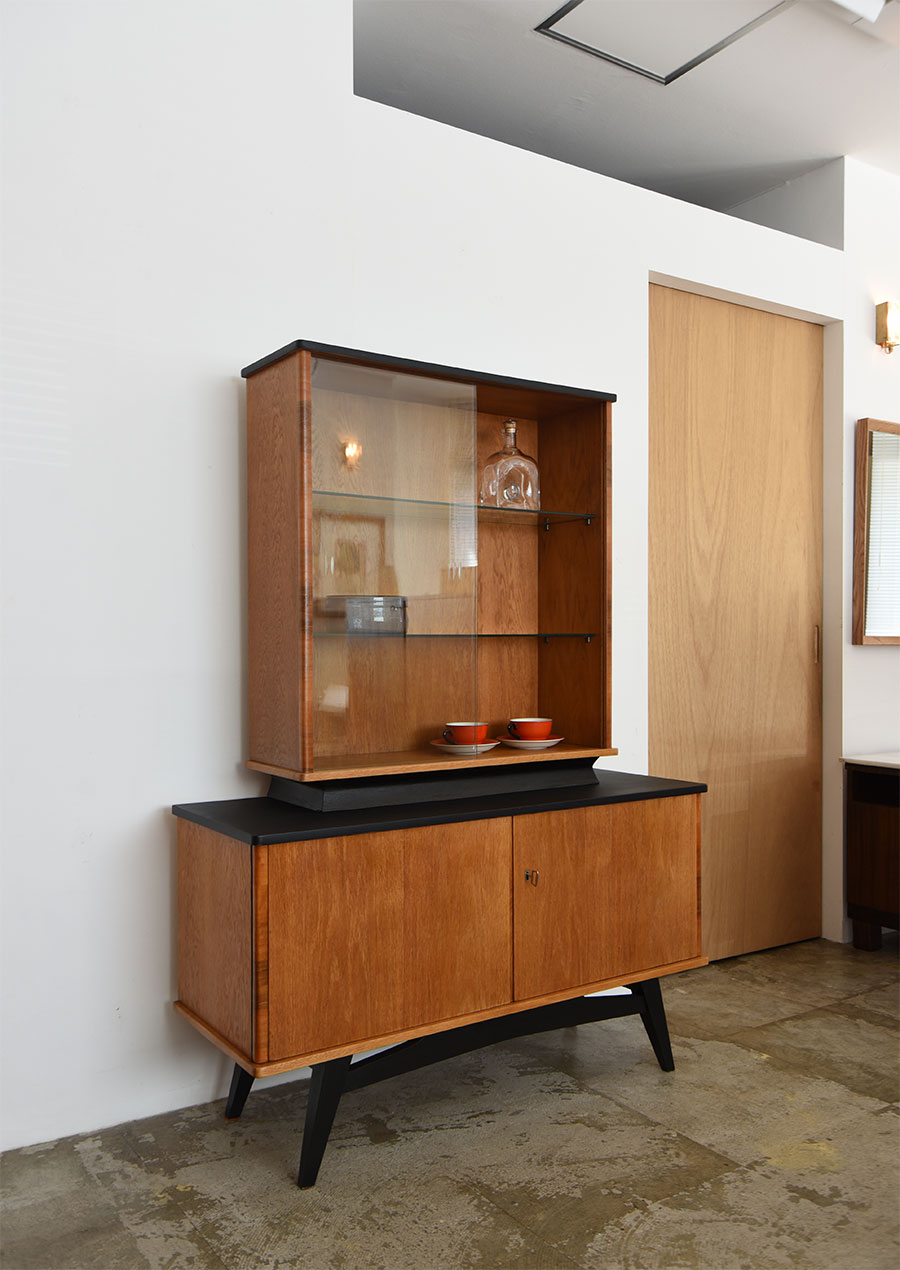 Oak Cup Board / Display Cabinet 1960s