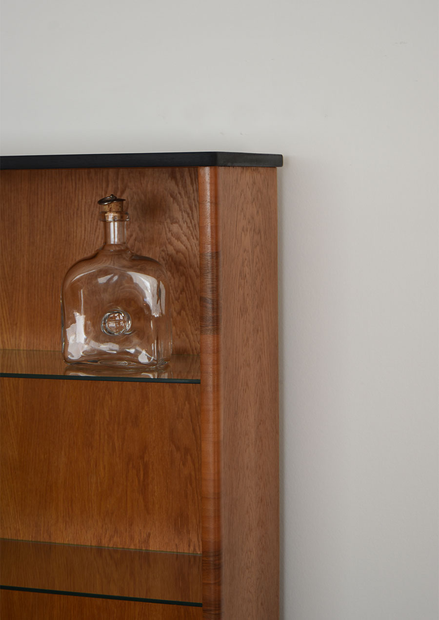 Oak Cup Board / Display Cabinet 1960s