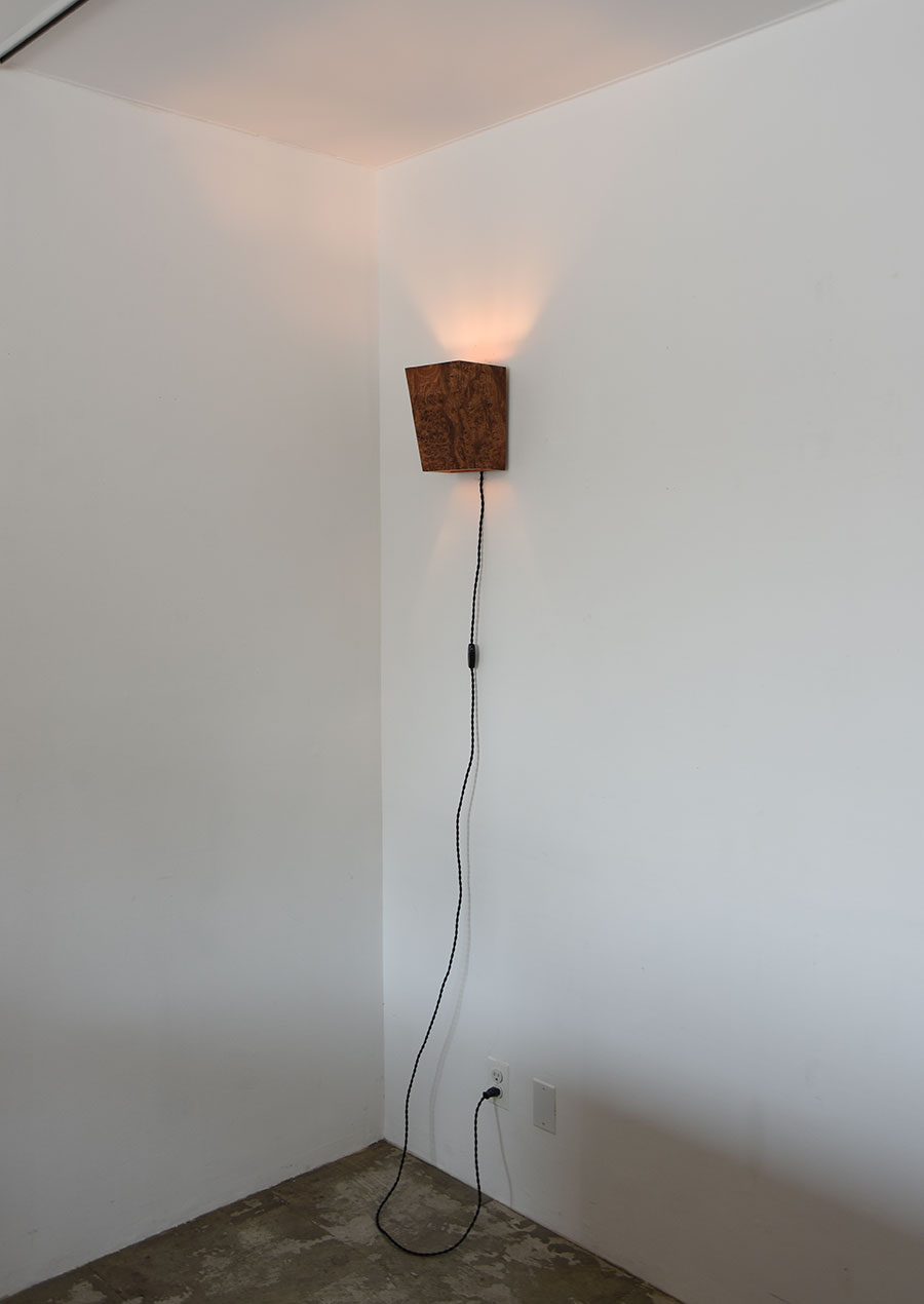 ihållande Original Burl Wood Wall Lamp