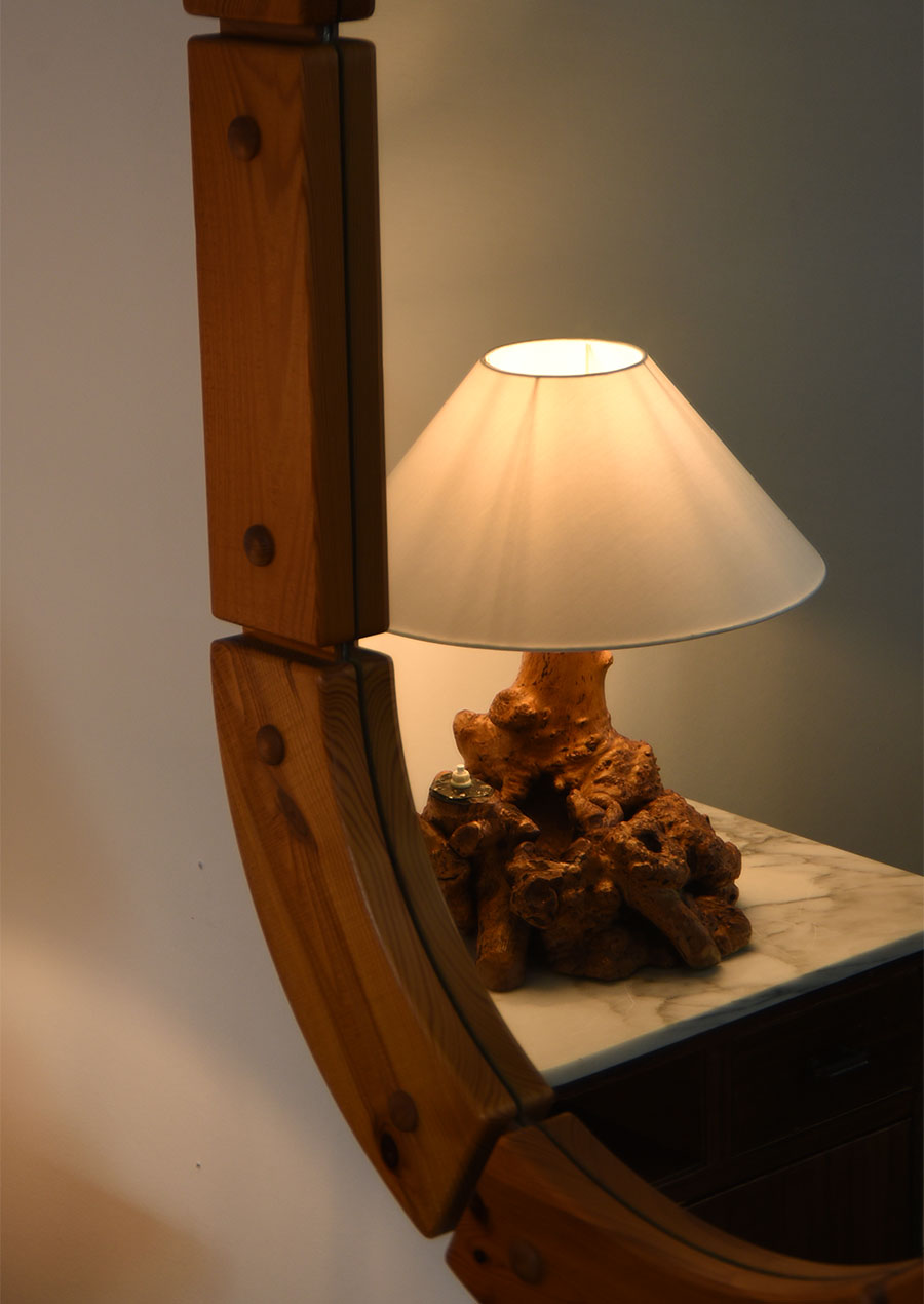 Burl Wood Table Lamp φ380 スウェーデン製 テーブルランプ 瘤材