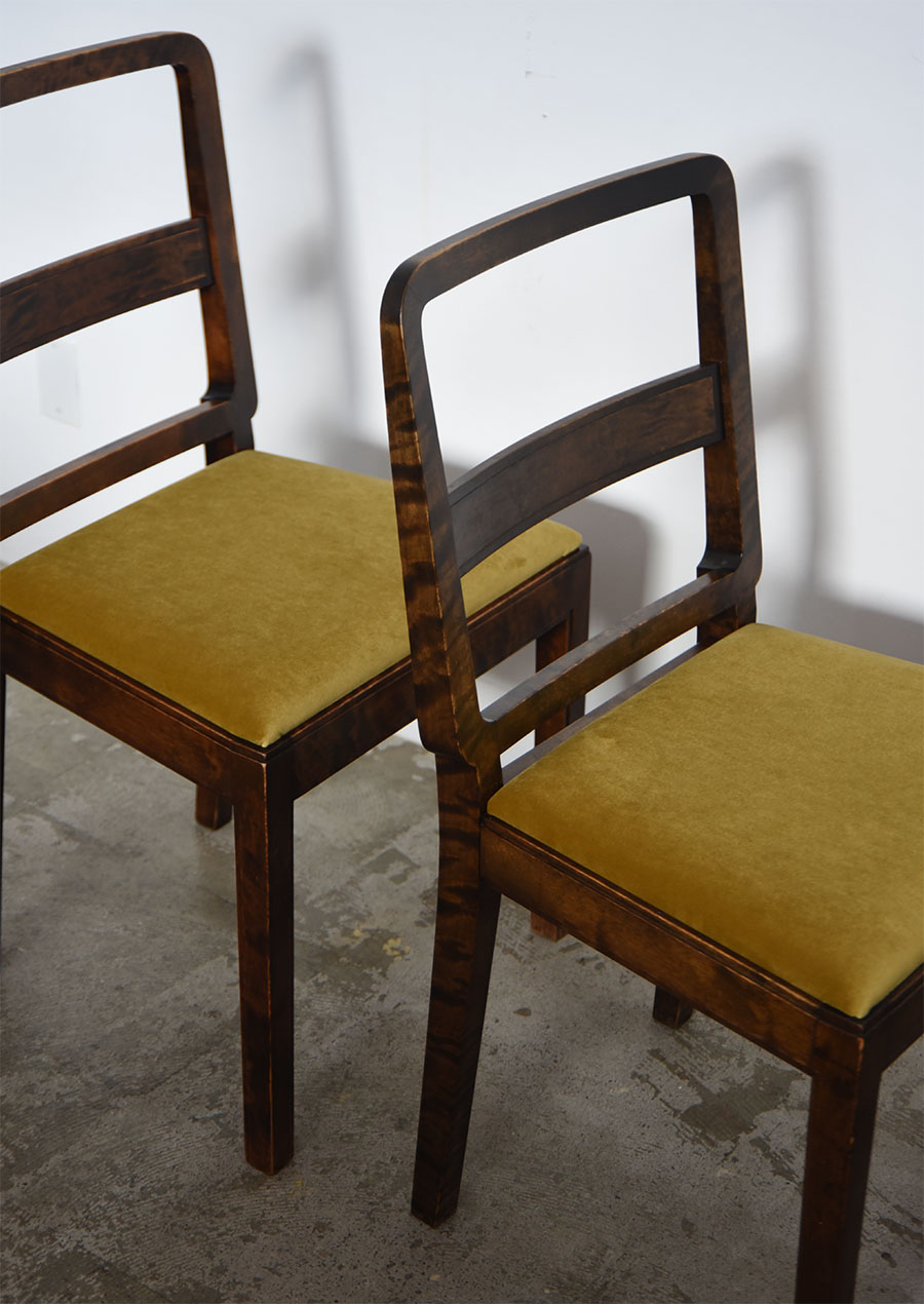 Art Deco Stained Birch Dining Chair 1930s アールデコ