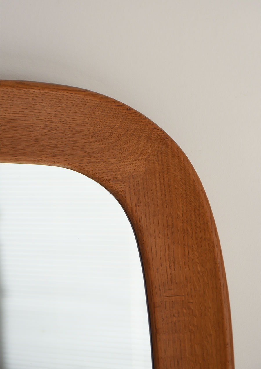 Oak Wall Mirror / Froseke AB Nybrofabriken 1960s