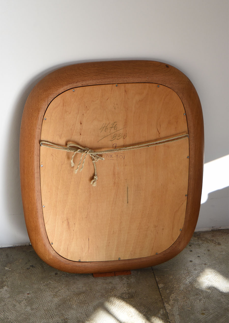 Oak Wall Mirror / Froseke AB Nybrofabriken 1960s