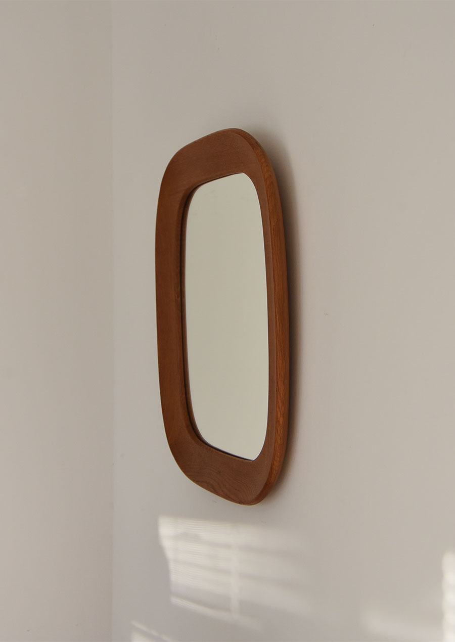 Oak Wall Mirror / Froseke AB Nybrofabriken 1960s