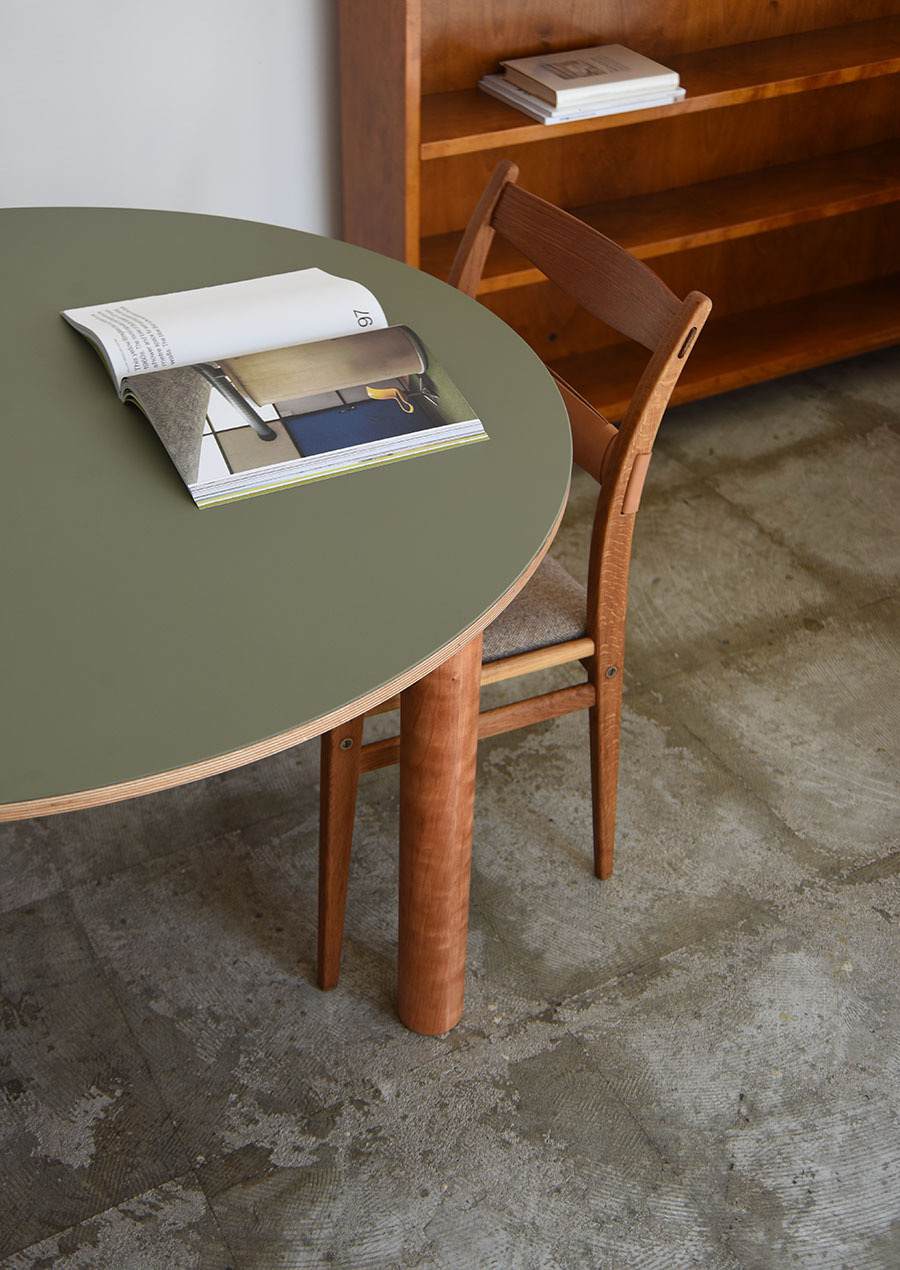 ihållande Linoleum Round Dining Table Bold