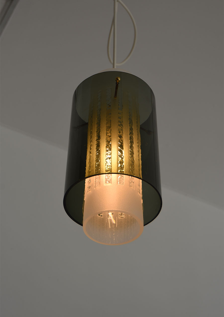 Glass Pendant Lamp 1960s