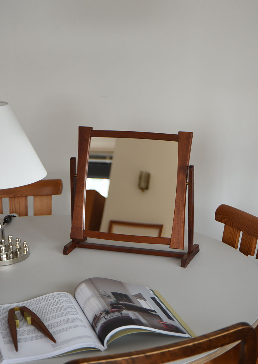 Table Mirror in Teak / AB Glas & Trä 1961