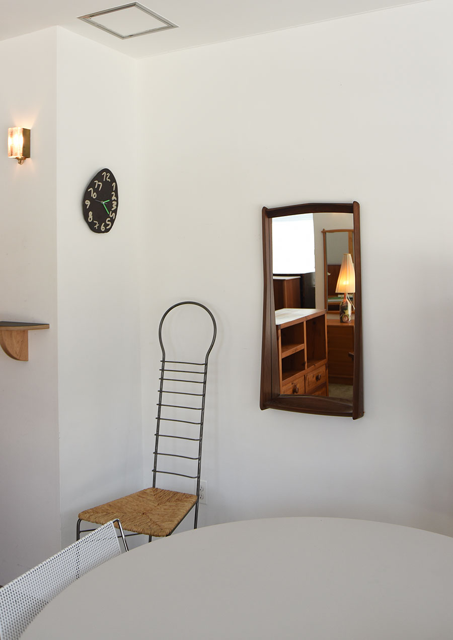 Wall Mirror in Dark Pine 1940s パイン材 ミラー