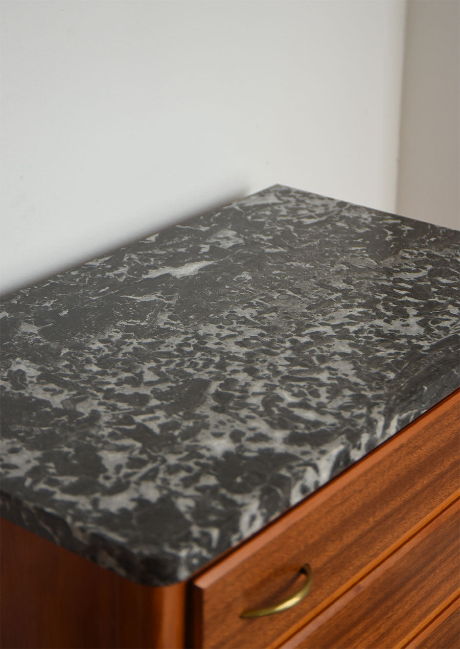 Marble Top Small Chest Sweden 1960s