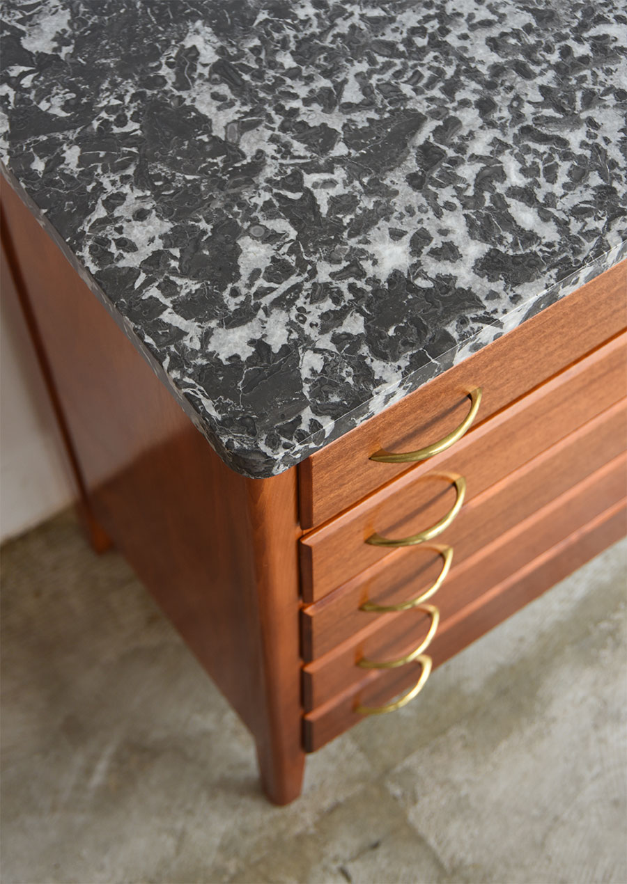 Marble Top Small Chest Sweden 1960s