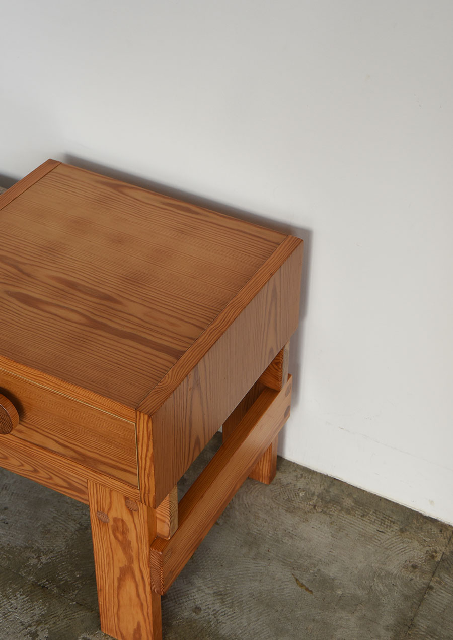 Drawer Bench in Pine 1980s / Froseke AB Nybrofabriken