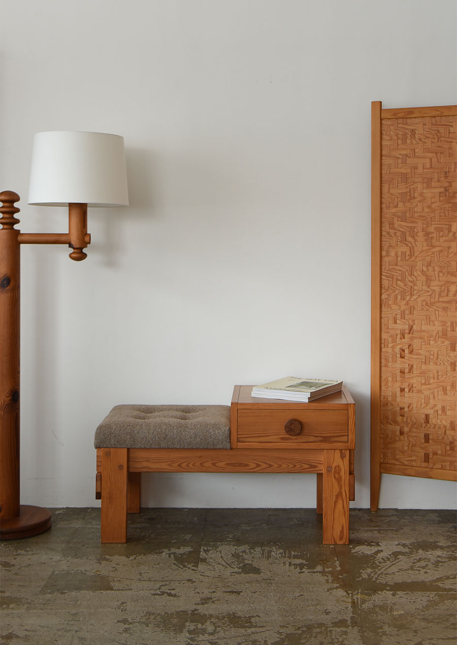 Drawer Bench in Pine 1980s / Froseke AB Nybrofabriken