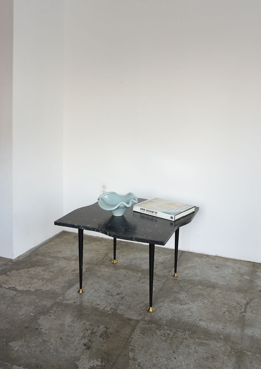 Black Marble Coffee Table 1980s