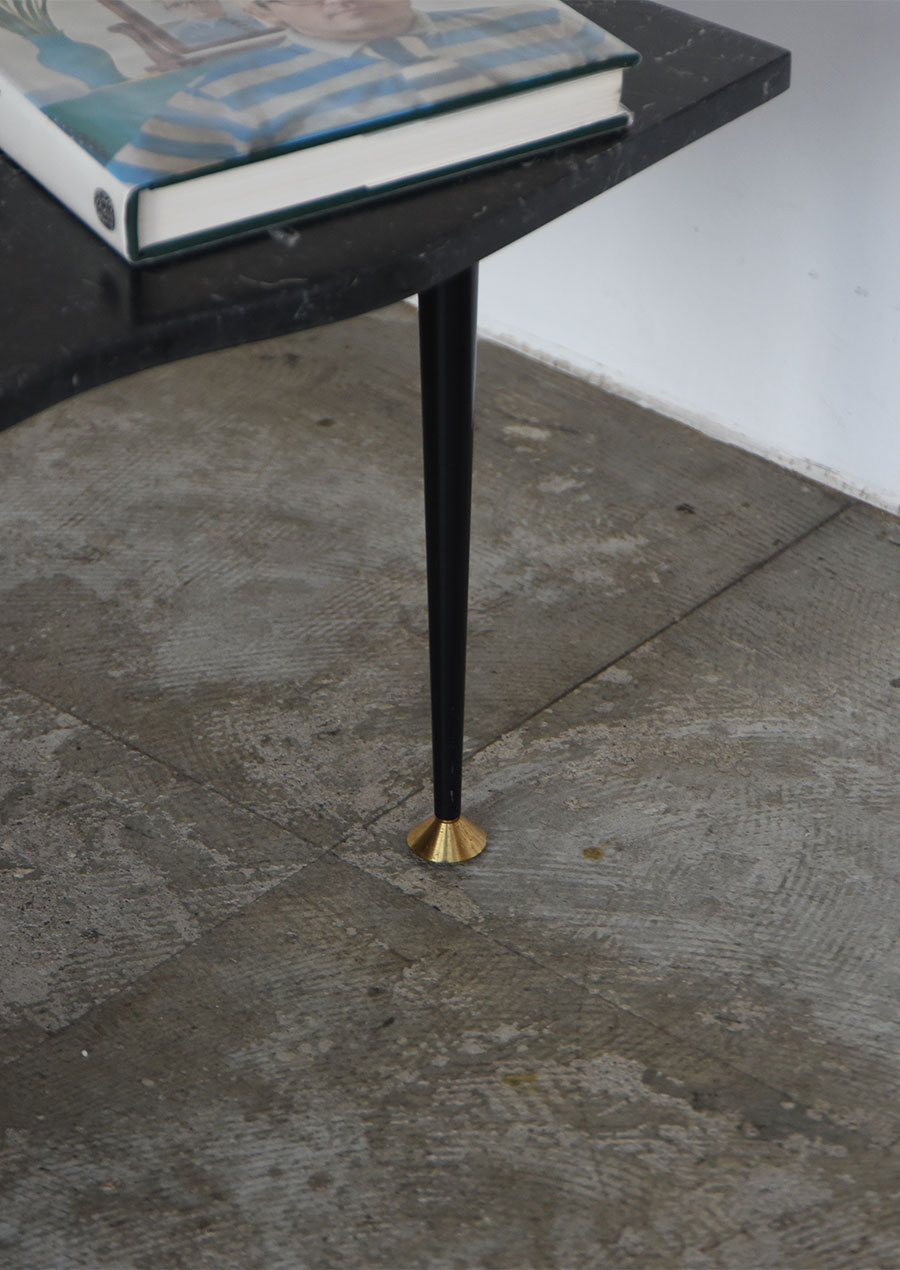 Black Marble Coffee Table 1980s