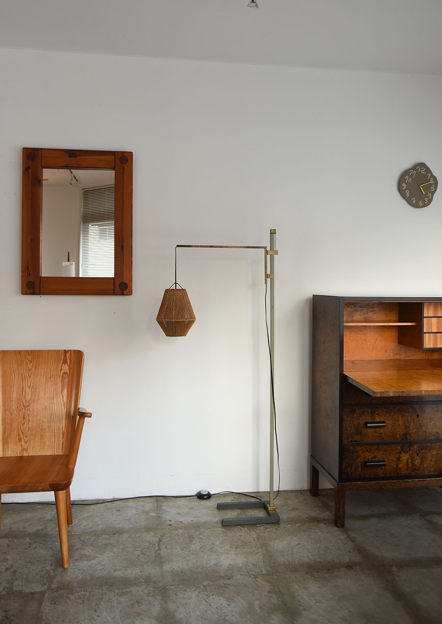Floor Lamp in brass and Steel 1960s