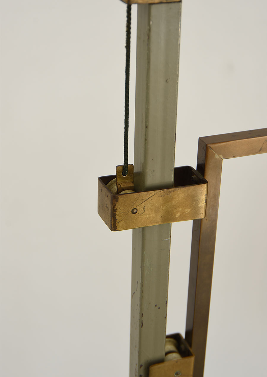 Floor Lamp in brass and Steel 1960s