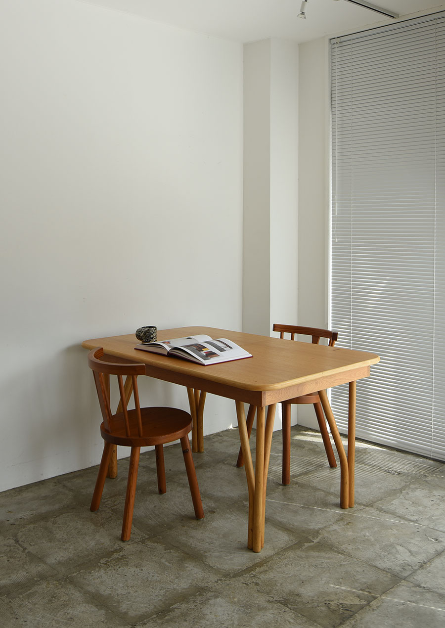 Dining Table in Oak and Rattan / Sika Mobler