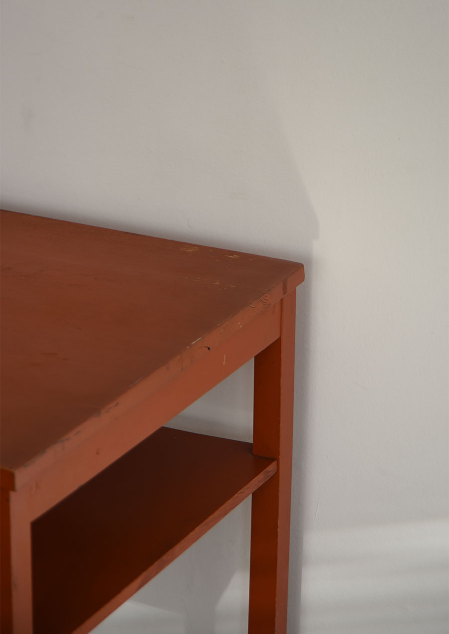 Side Table in Brick Red