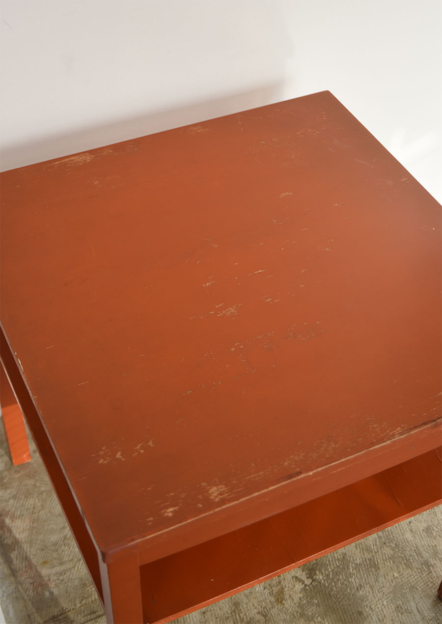 Side Table in Brick Red