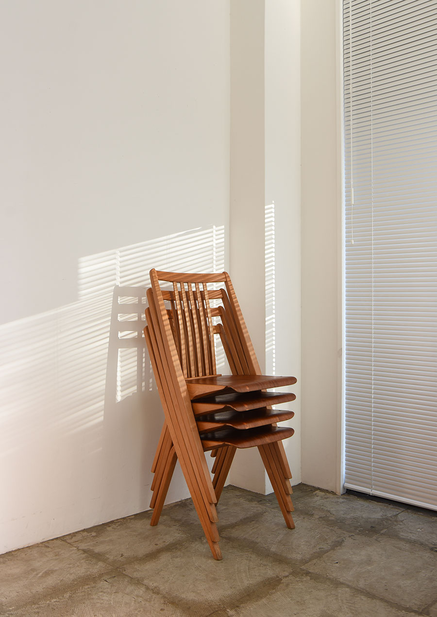 Svante Skogh Stacking Chair in Teak & Beech 1960s