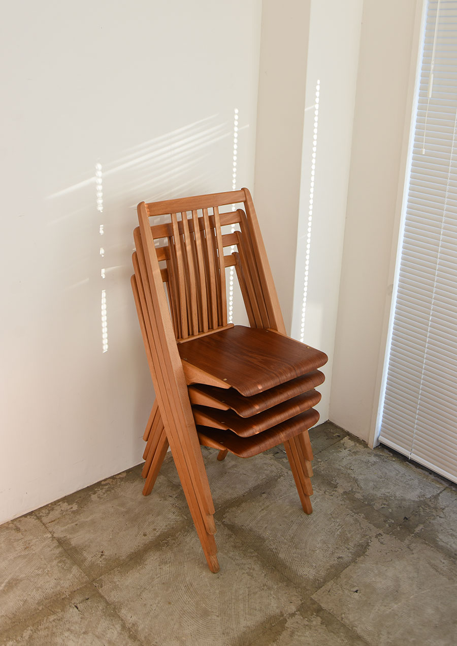 Svante Skogh Stacking Chair in Teak & Beech 1960s