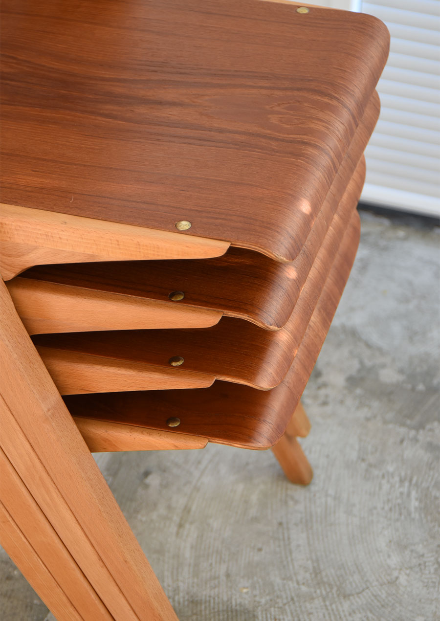 Svante Skogh Stacking Chair in Teak & Beech 1960s