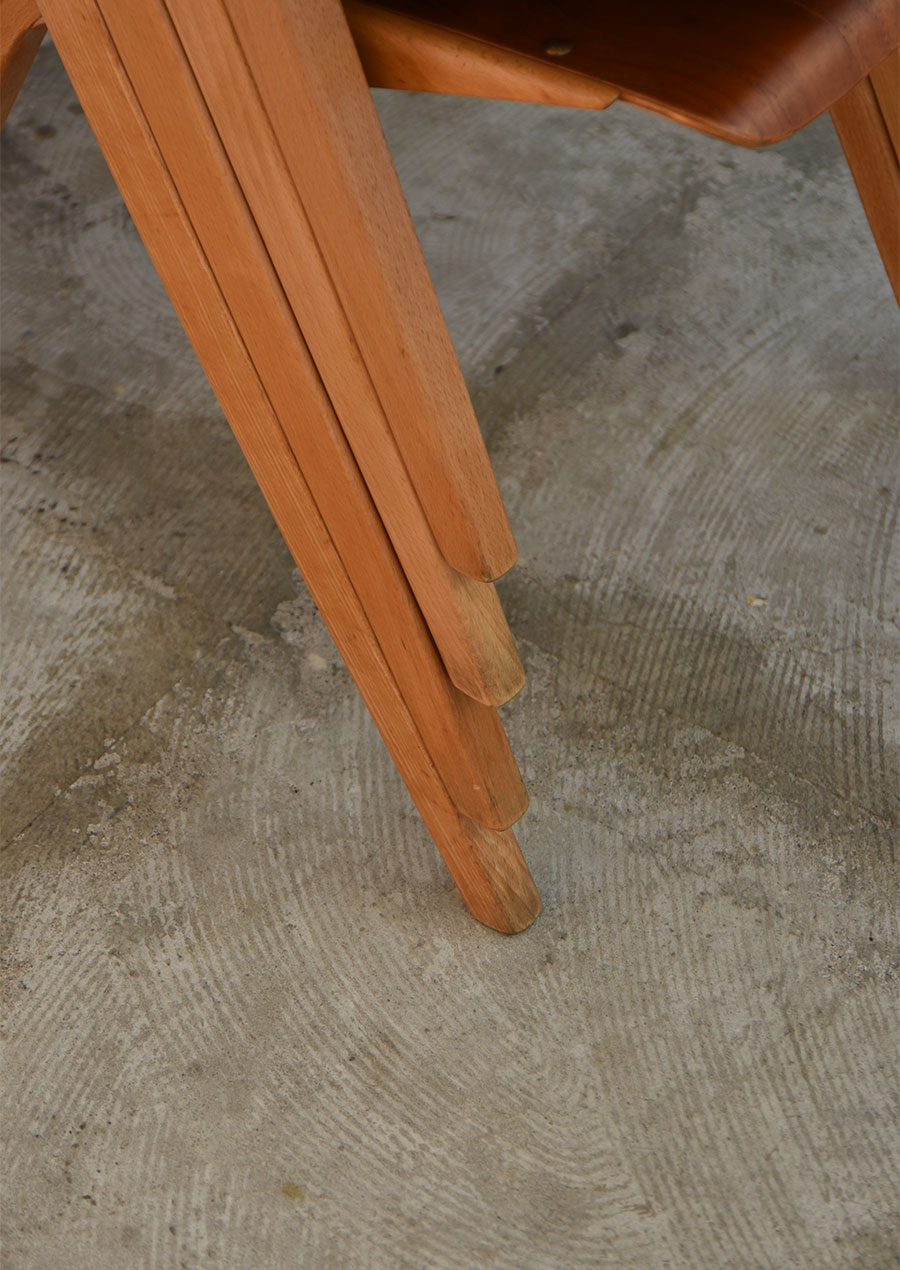 Svante Skogh Stacking Chair in Teak & Beech 1960s