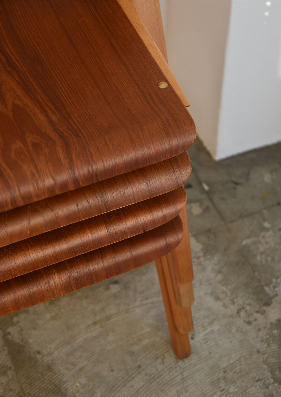 Svante Skogh Stacking Chair in Teak & Beech 1960s